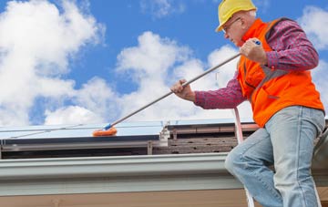 Braydon Side soft wash roof cleaning